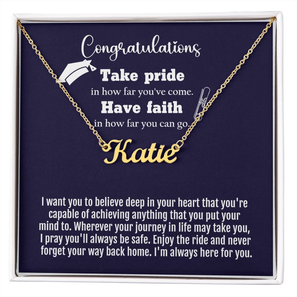 Personalized Name Necklace, Best Graduation Gift, Congratulations Gift