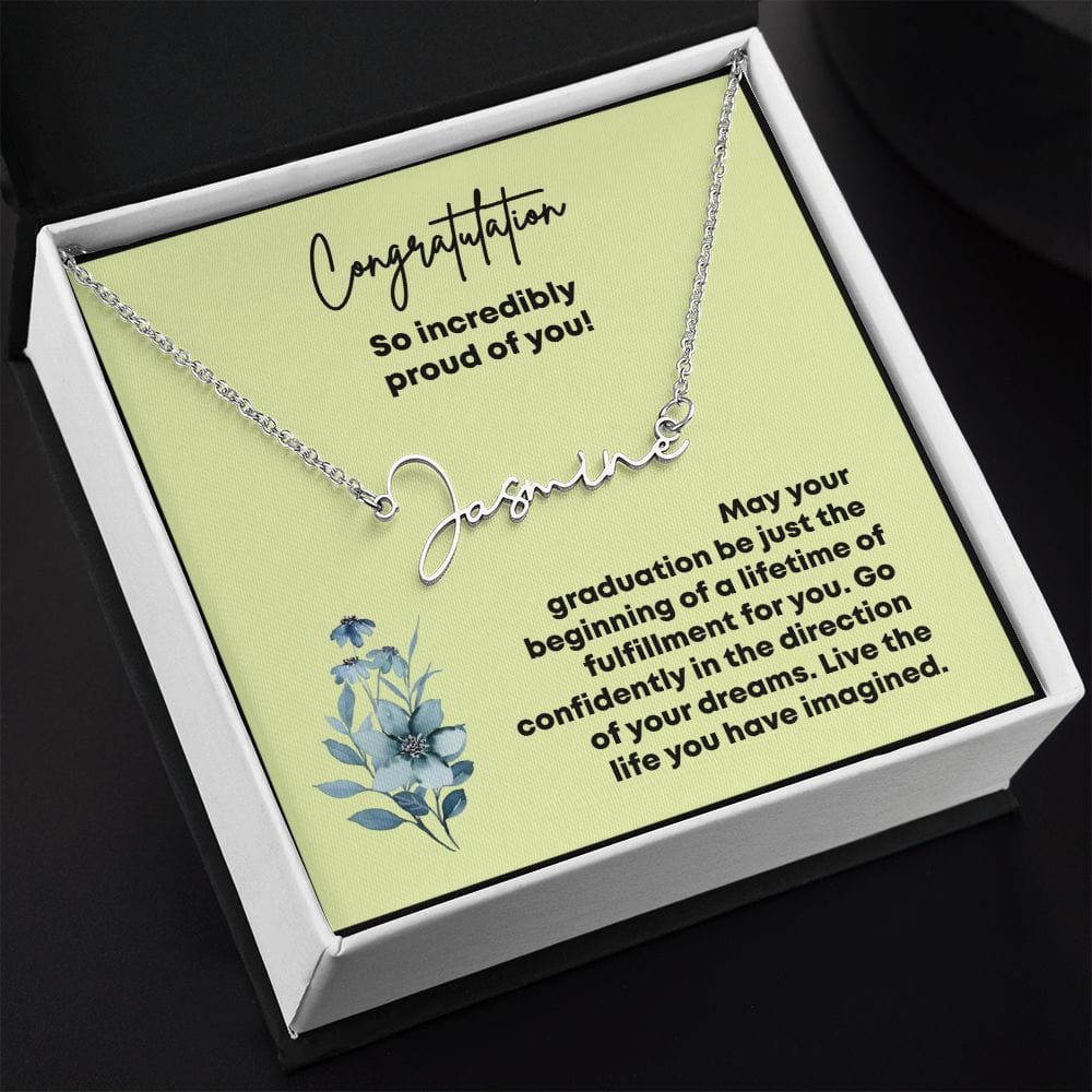 Signature Style Name Necklace, Congratulation Gift, Amazing Gift