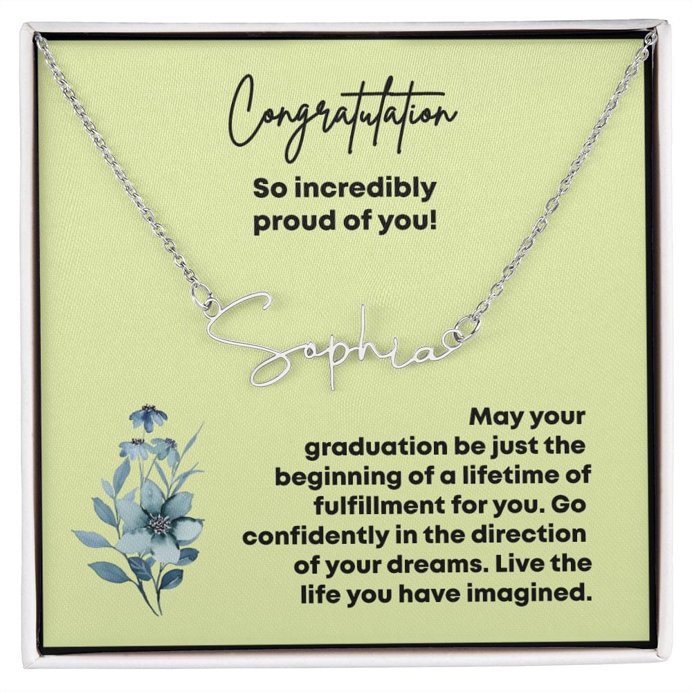 Signature Style Name Necklace, Congratulation Gift, Amazing Gift