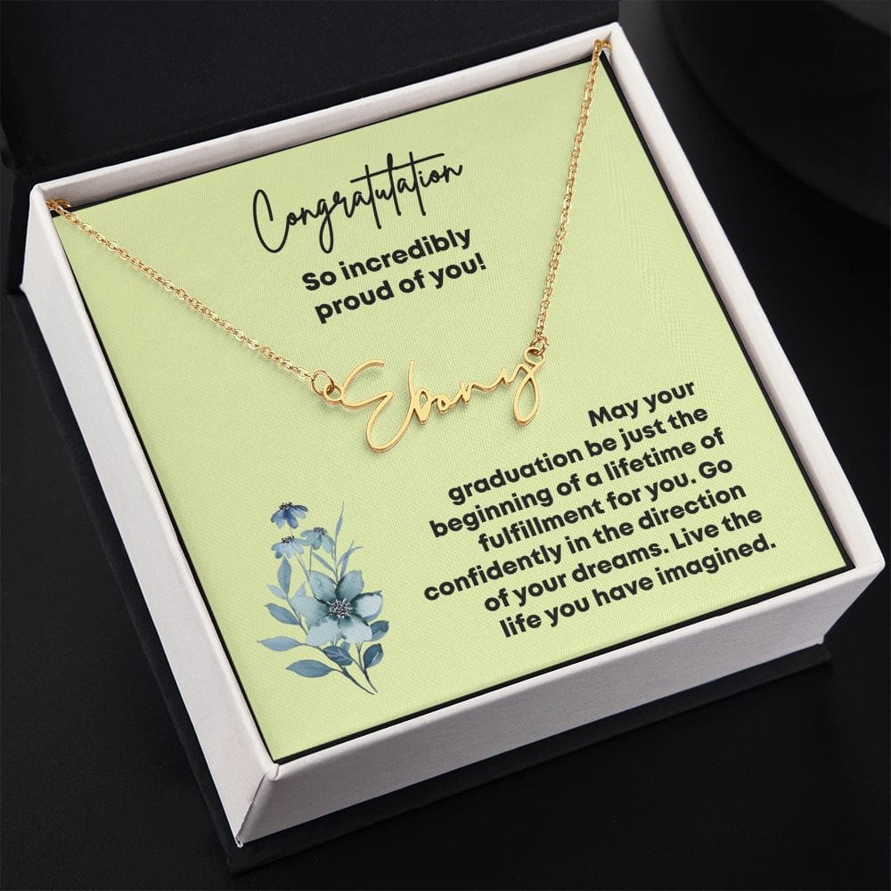 Signature Style Name Necklace, Congratulation Gift, Amazing Gift