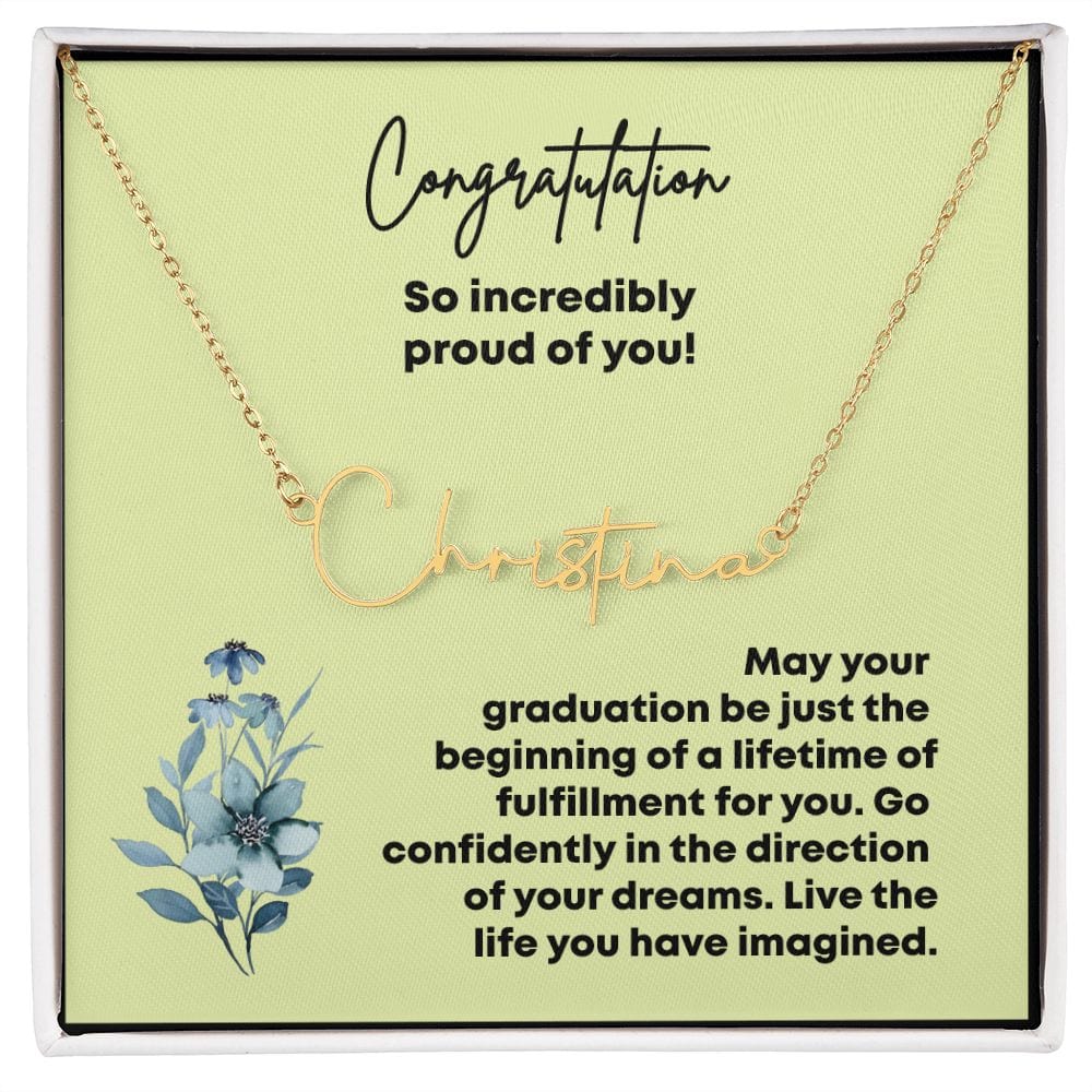 Signature Style Name Necklace, Congratulation Gift, Amazing Gift