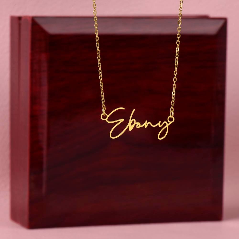 Special Signature Style Name Necklace Gift For Beautiful Mom, Best Gift Ever