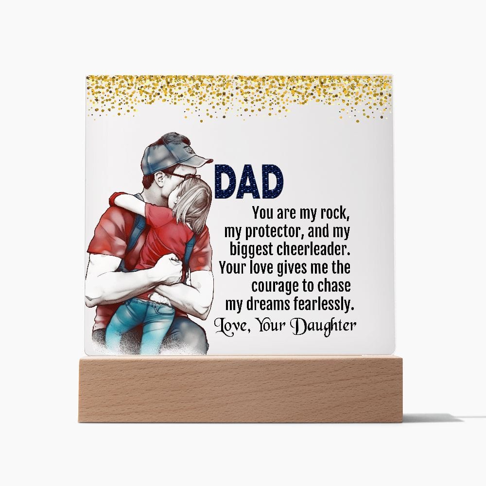 Best Gift for Dad, Square Acrylic Plaque Gift for Dad