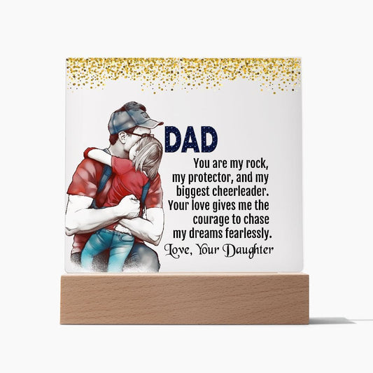 Best Gift for Dad, Square Acrylic Plaque Gift for Dad