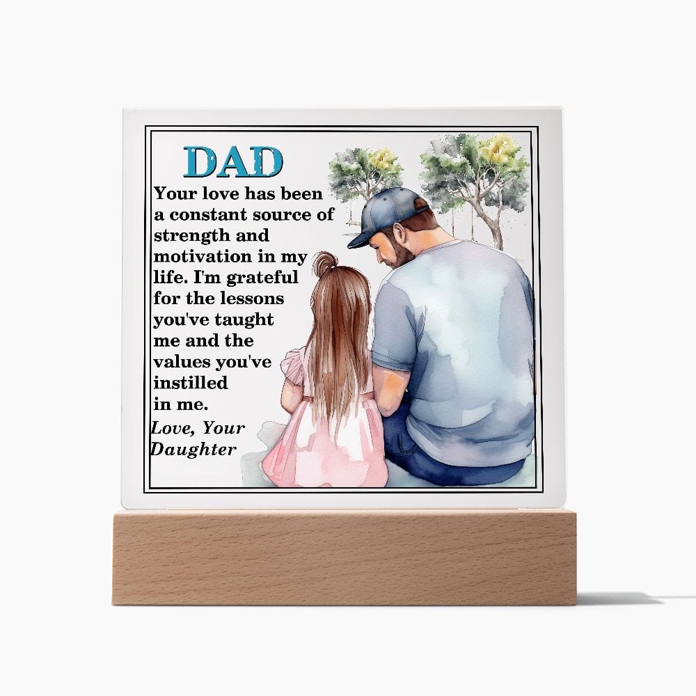 Square Acrylic Plaque, Unique Gift for Dad, Amazing Gift For Dad