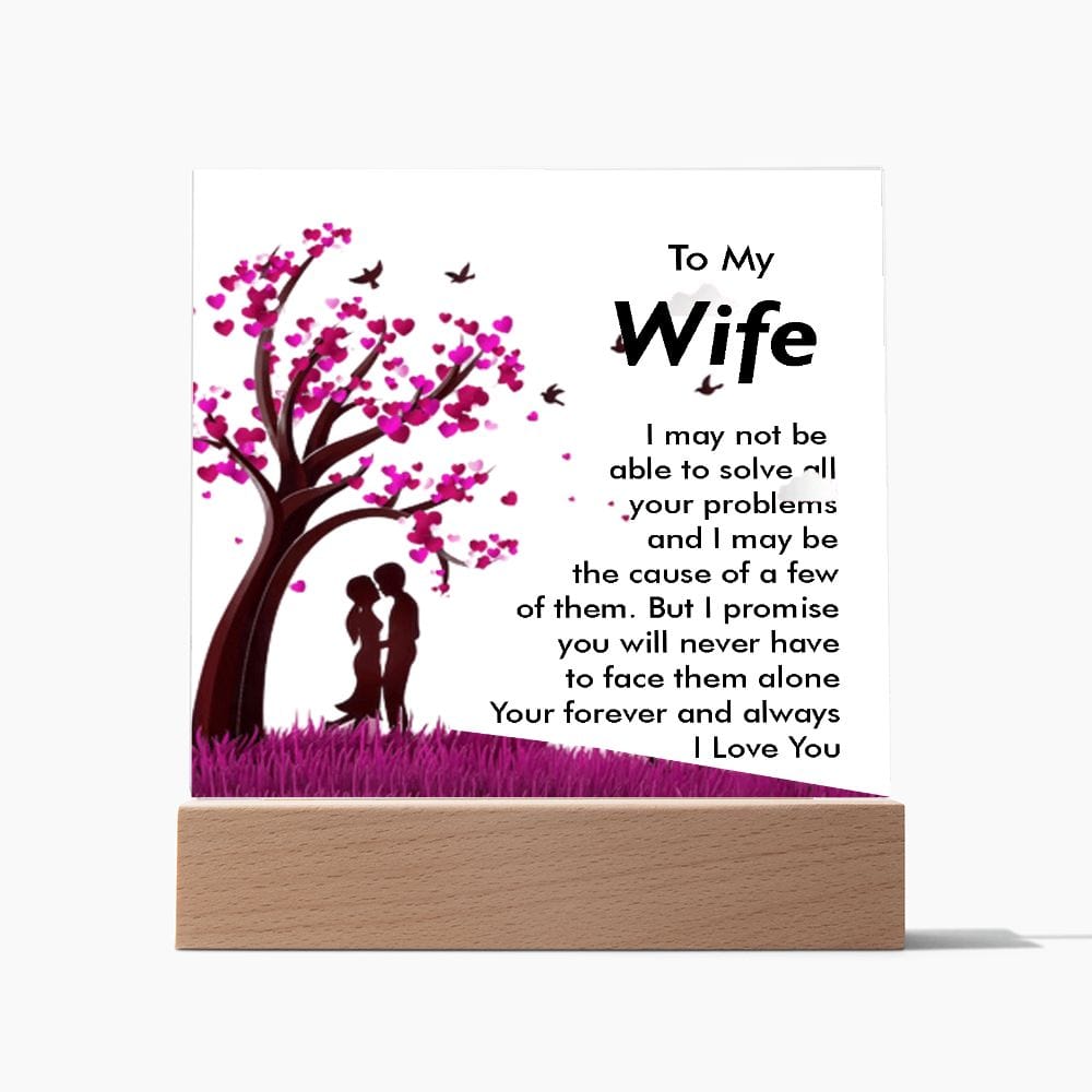 Amazing Gift for Wife, Square Acrylic Plaque Gift for Wife,