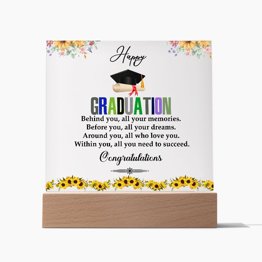 Happy Graduation Gift, Square Acrylic Plaque Best Gift for Graduation