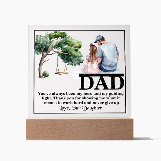 Super Gift For Dad, Square Acrylic Plaque, Amazing Gift For Dad