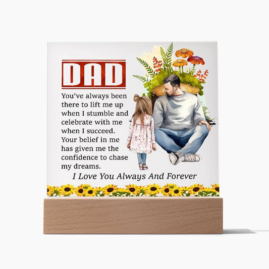 Square Acrylic Plaque, Gift for Dad, Unique Gift For Dad