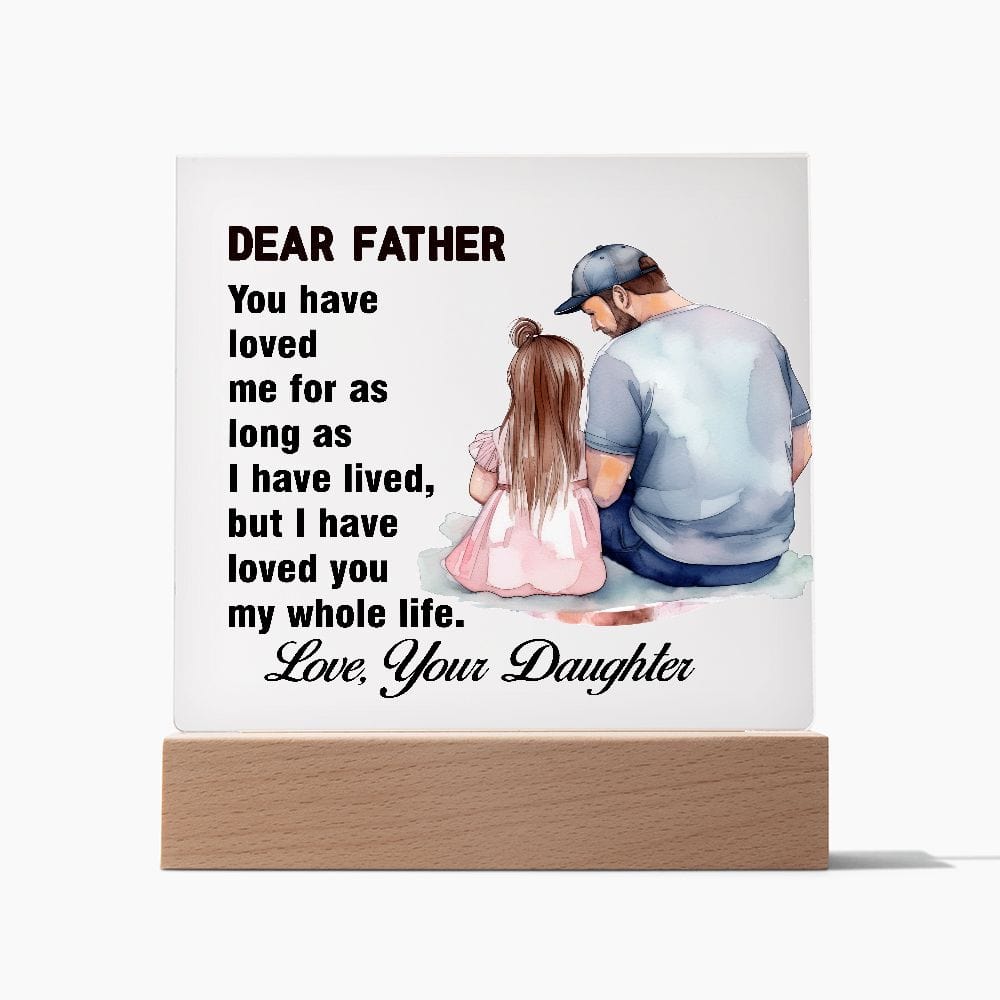 Dad, Dad's gift, Dad's Birthday, Amazing Gift For Father, Best Dad Gift, Daughter Square Acrylic Plaque Gift