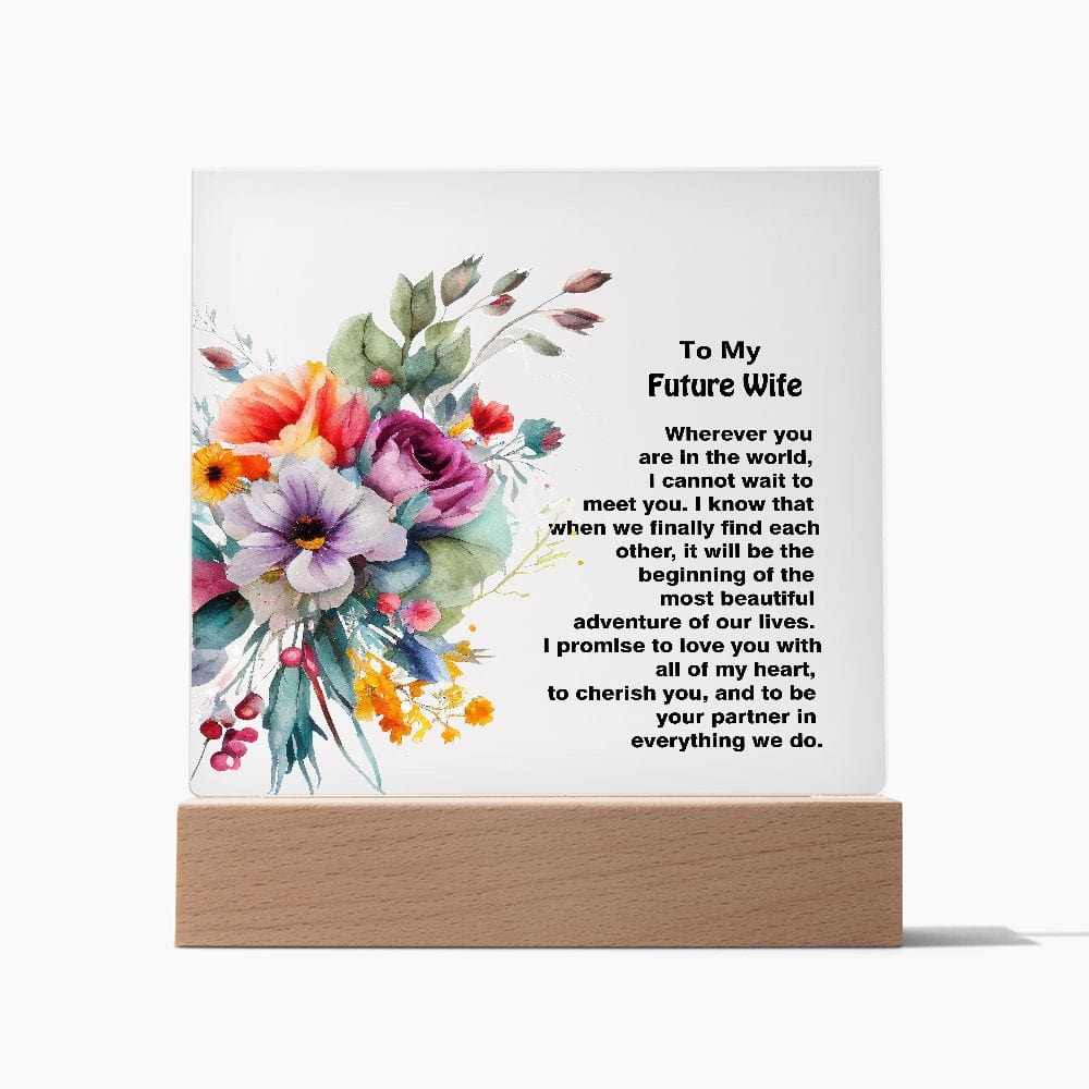 Square Acrylic Plaque Gift For Future Wife, Amazing Gift For Future Wife