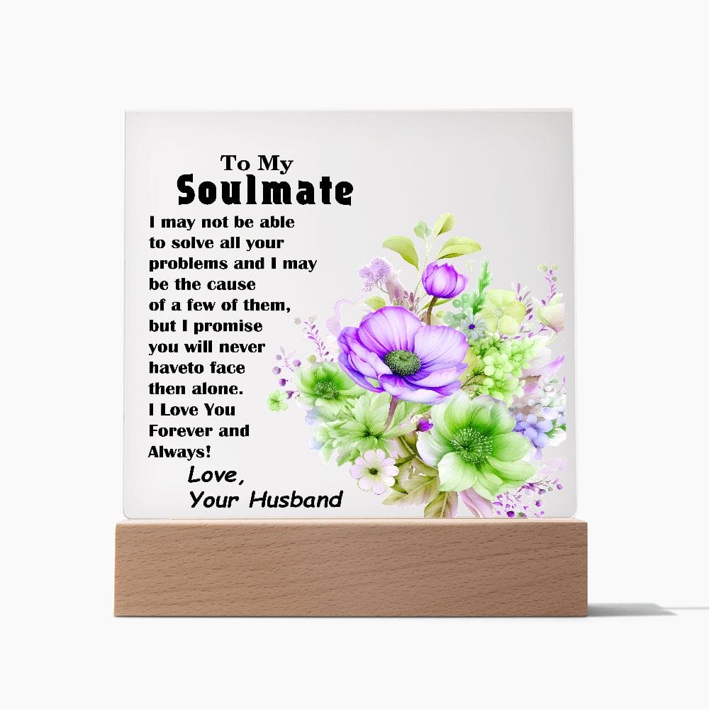 Square Acrylic Plaque Gift for Soulmate, Gift For Soulmate