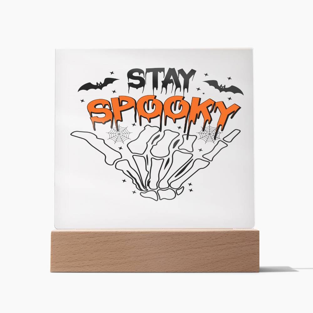 Stay Spooky Amazing Gift, Square Acrylic Plaque Gift for Halloween