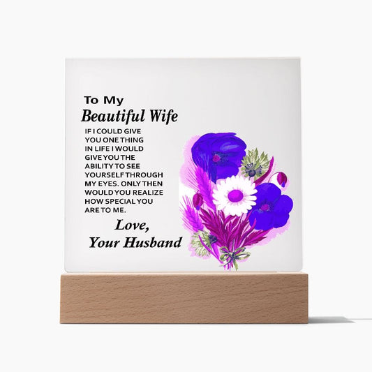 Beautiful Acrylic Plaque Gift For Wife, Amazing Gift for Wife