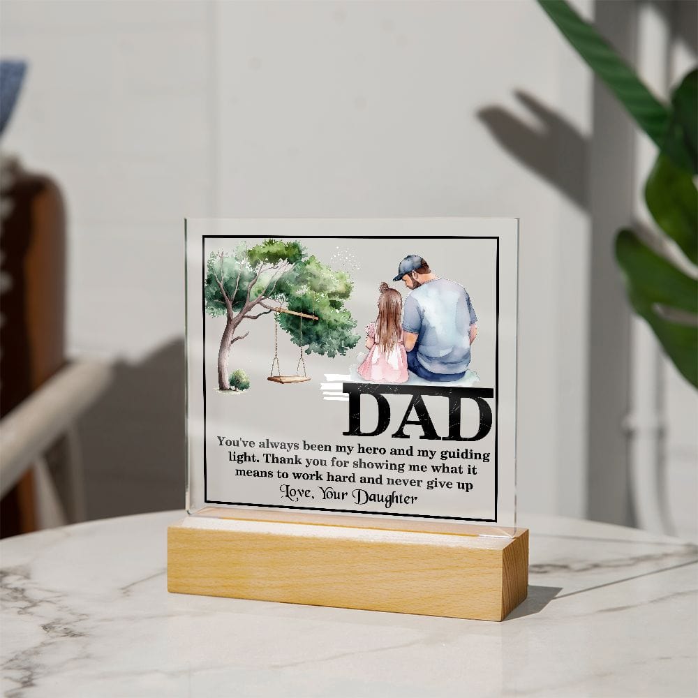 Super Gift For Dad, Square Acrylic Plaque, Amazing Gift For Dad