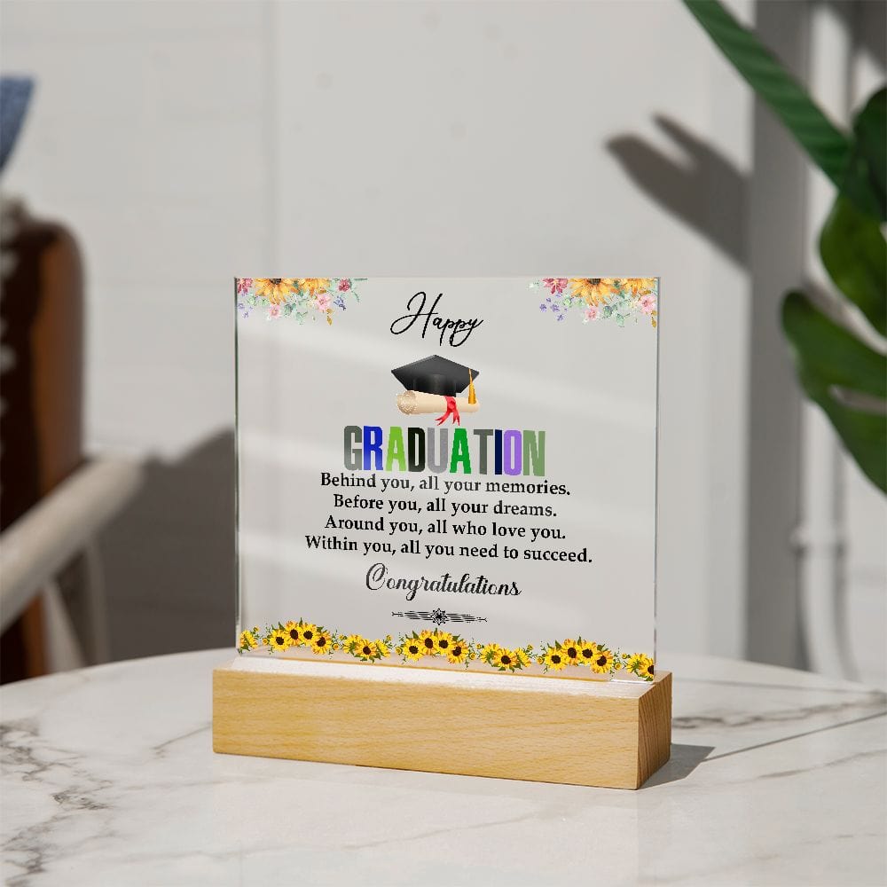 Happy Graduation Gift, Square Acrylic Plaque Best Gift for Graduation