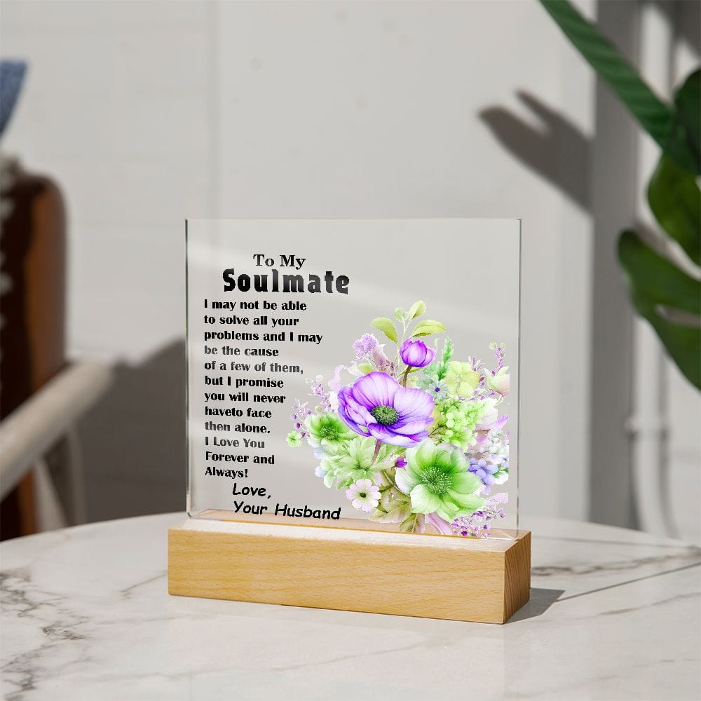 Square Acrylic Plaque Gift for Soulmate, Gift For Soulmate