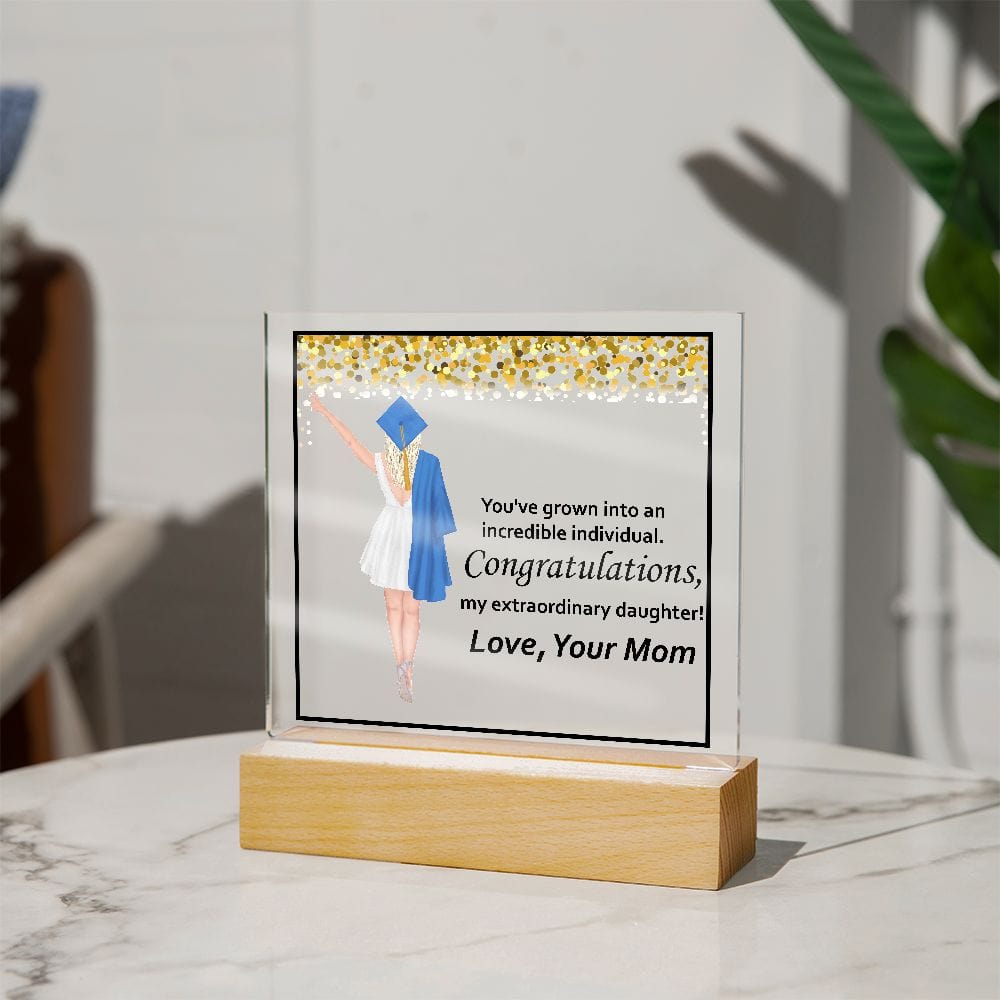 Square Acrylic Plaque! Gift, Graduation Gift for Bonus Daughter, Amazing Gift For Bonus Daughter,