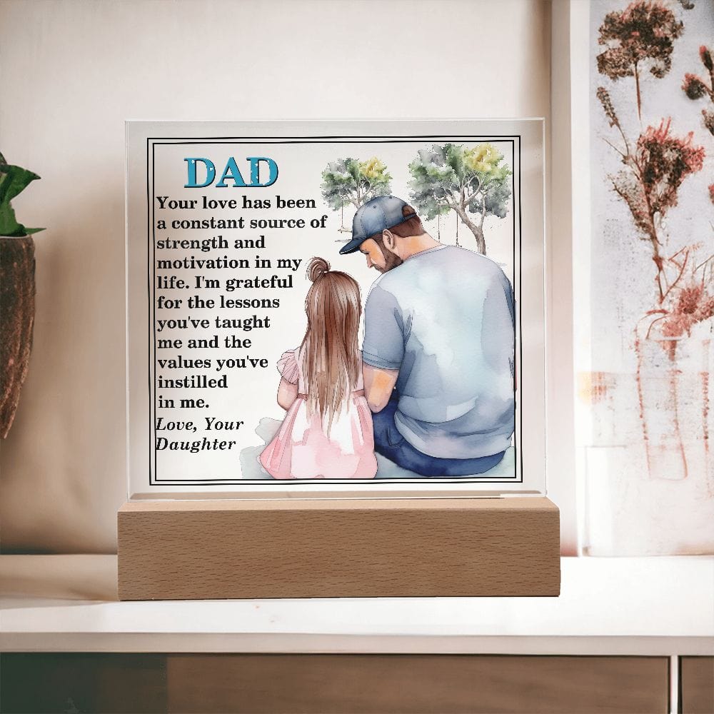 Square Acrylic Plaque, Unique Gift for Dad, Amazing Gift For Dad