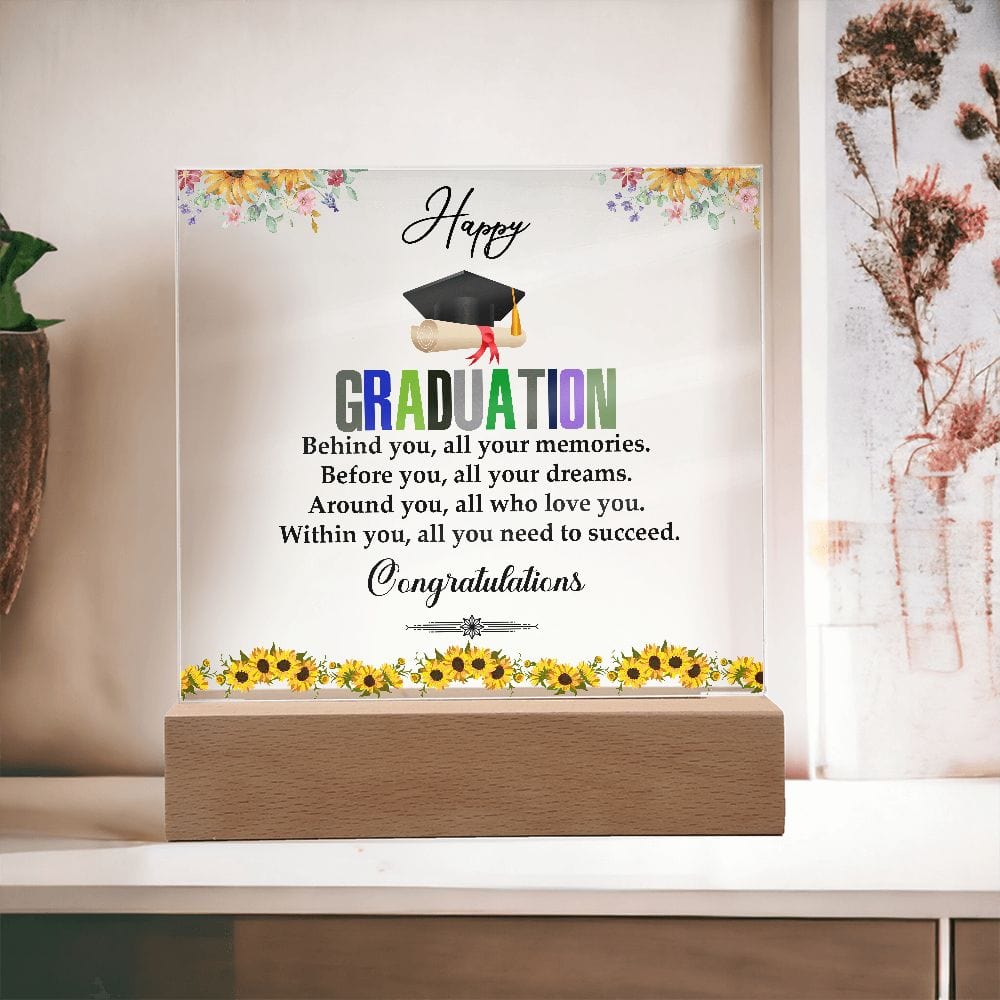 Happy Graduation Gift, Square Acrylic Plaque Best Gift for Graduation