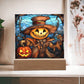 Halloween Pumpkin Ghost Stained glass