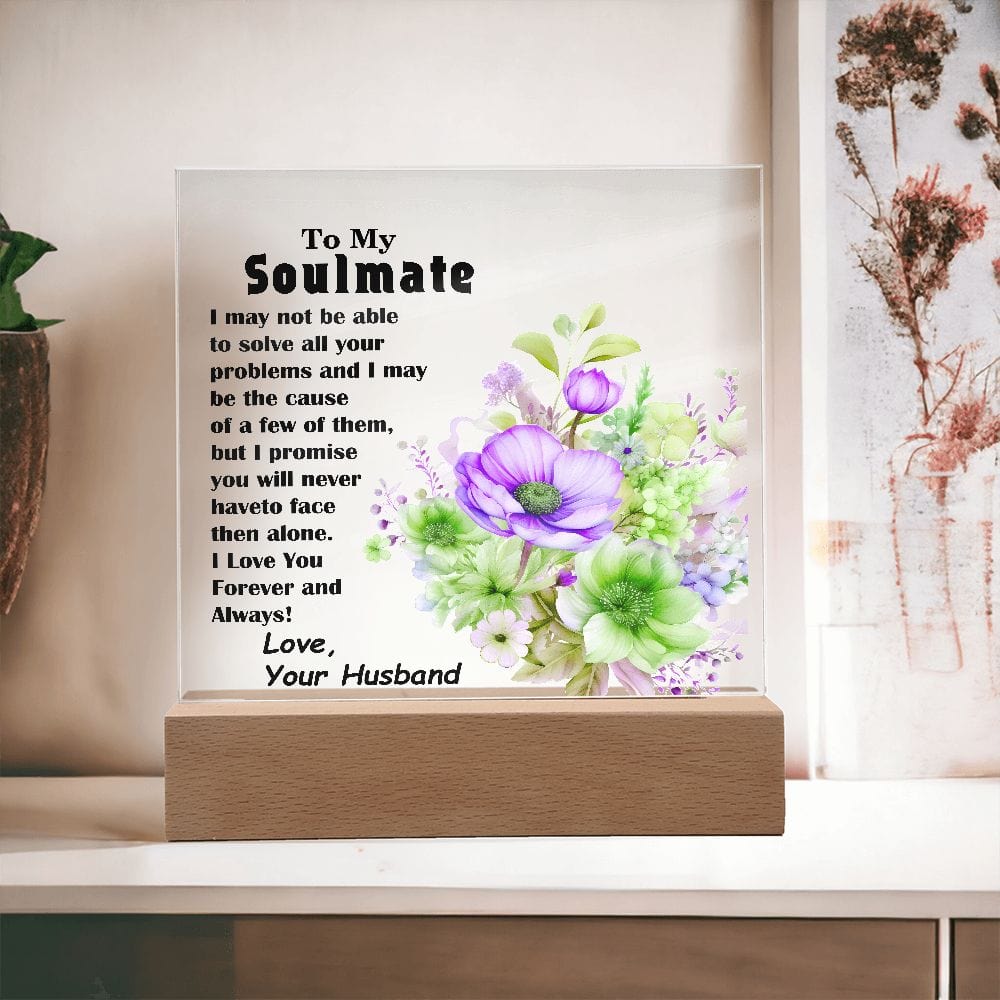 Square Acrylic Plaque Gift for Soulmate, Gift For Soulmate