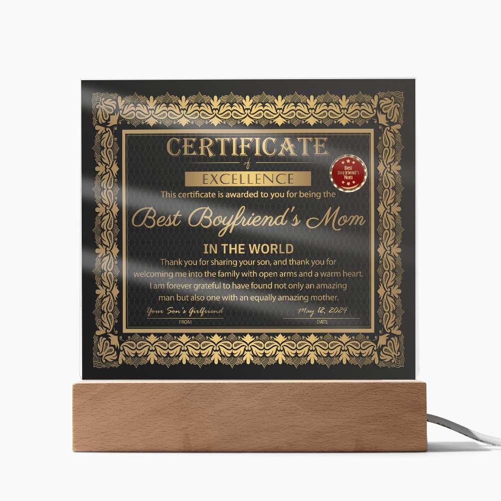Boyfriend_s Mom certificate of excellence-Acrylic.
