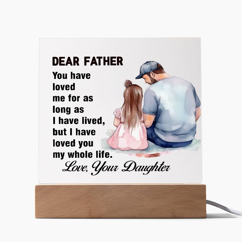 Dad, Dad's gift, Dad's Birthday, Amazing Gift For Father, Best Dad Gift, Daughter Square Acrylic Plaque Gift