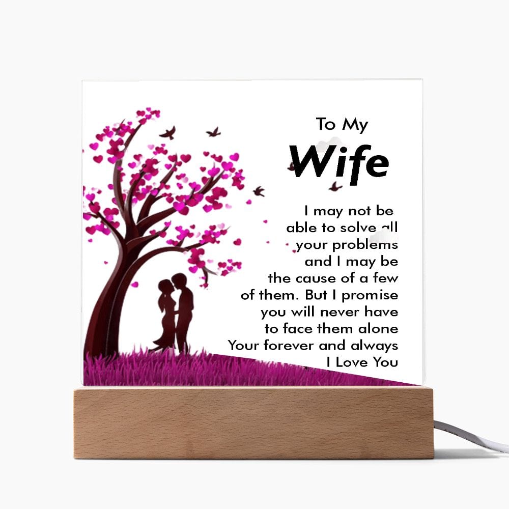 Amazing Gift for Wife, Square Acrylic Plaque Gift for Wife,