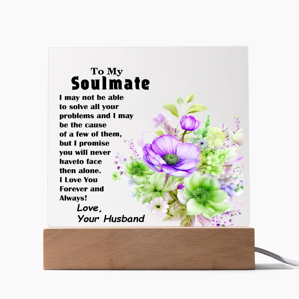 Square Acrylic Plaque Gift for Soulmate, Gift For Soulmate