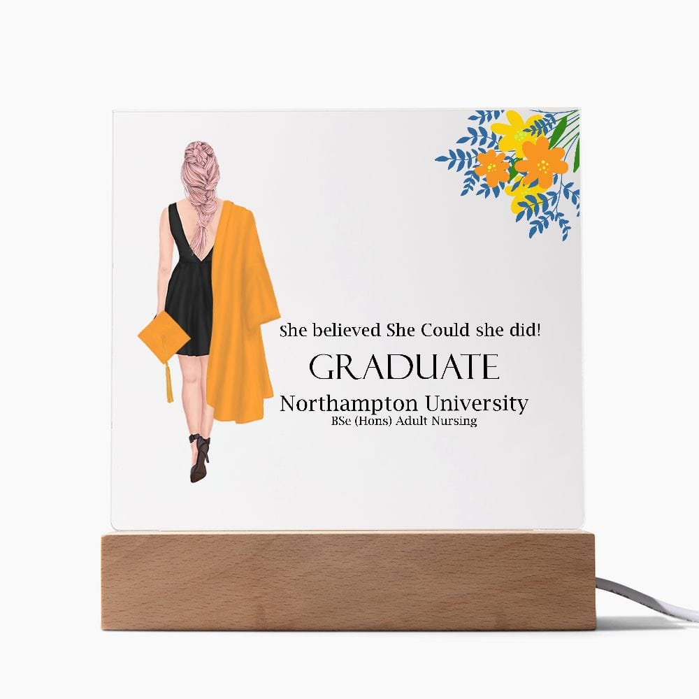 Beautiful Graduation Gift For Daughter, Square Acrylic Plaque Gift For Daughter