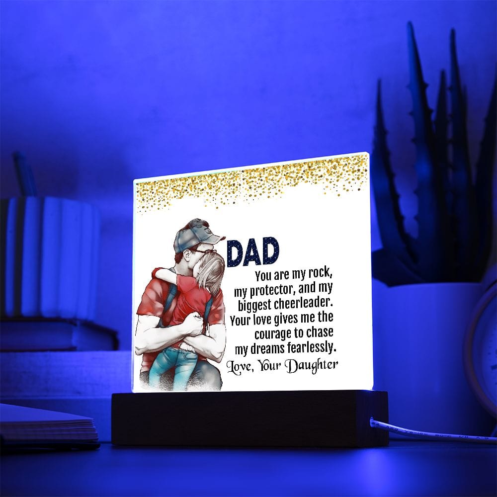 Best Gift for Dad, Square Acrylic Plaque Gift for Dad