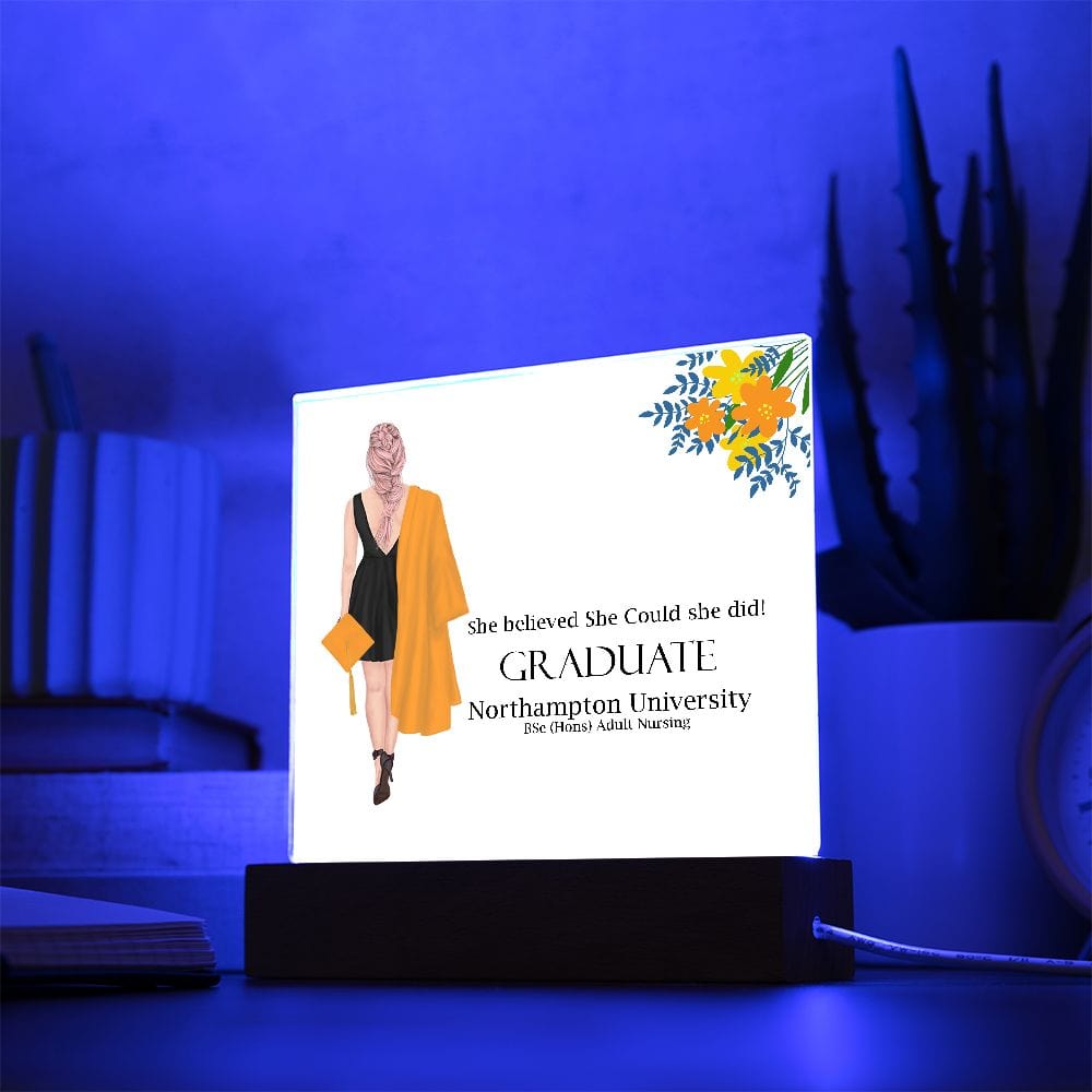 Beautiful Graduation Gift For Daughter, Square Acrylic Plaque Gift For Daughter