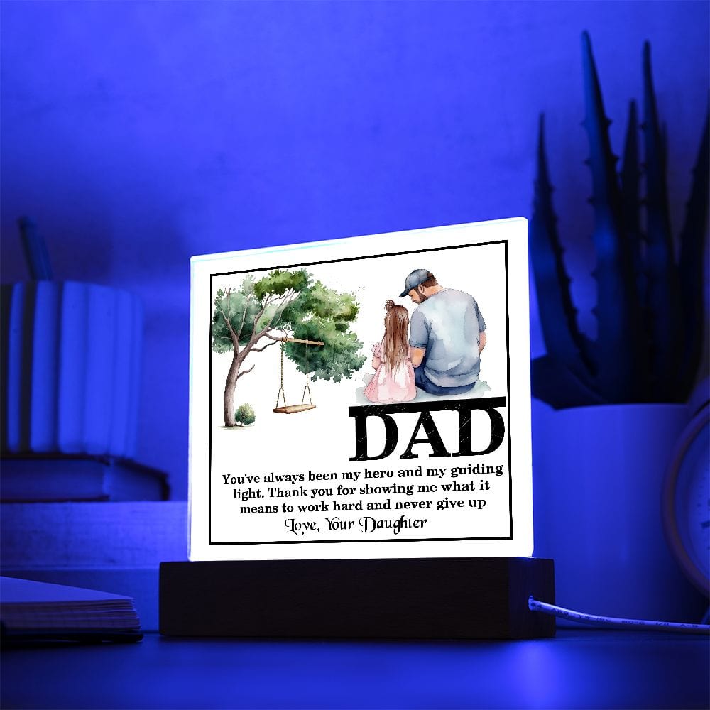 Super Gift For Dad, Square Acrylic Plaque, Amazing Gift For Dad