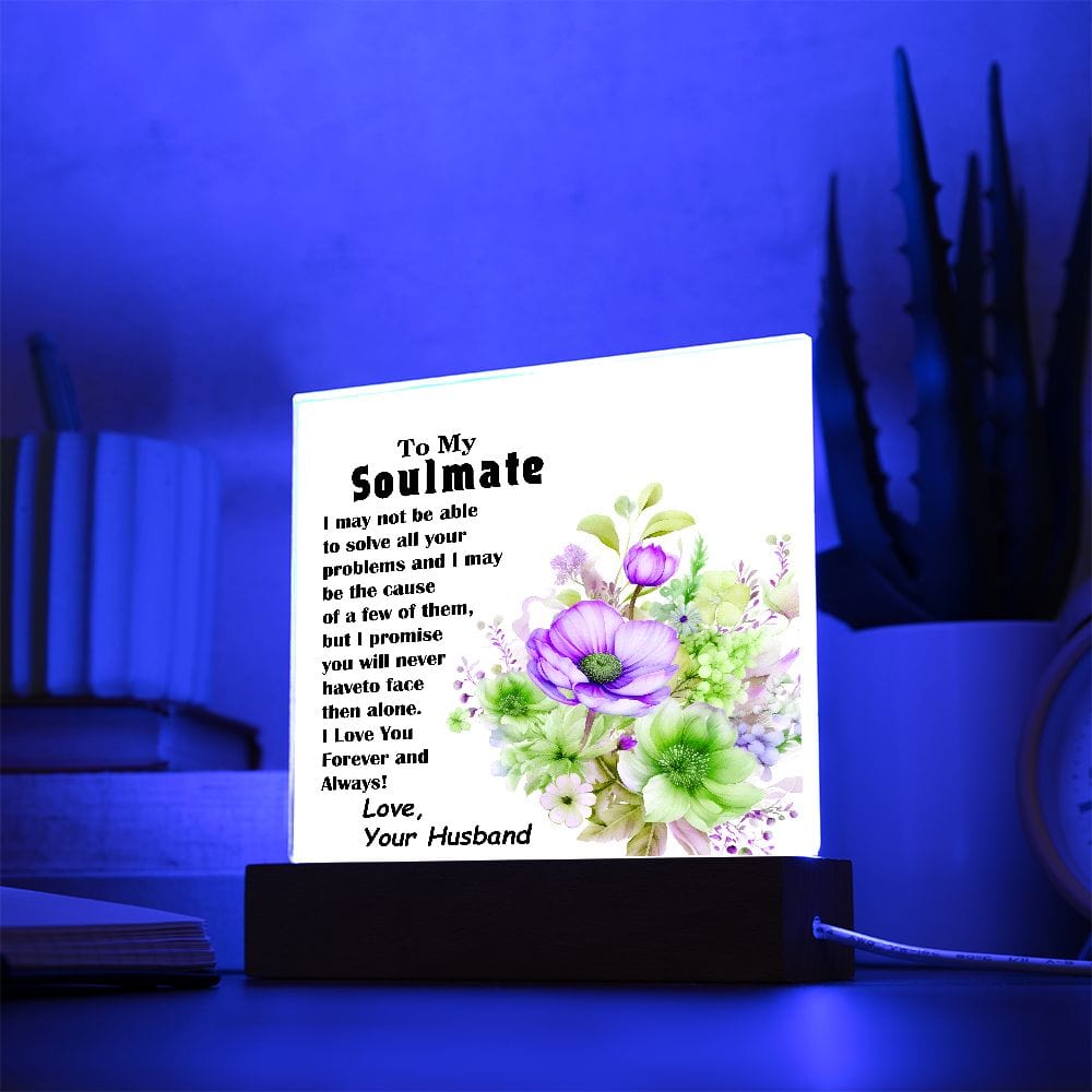 Square Acrylic Plaque Gift for Soulmate, Gift For Soulmate