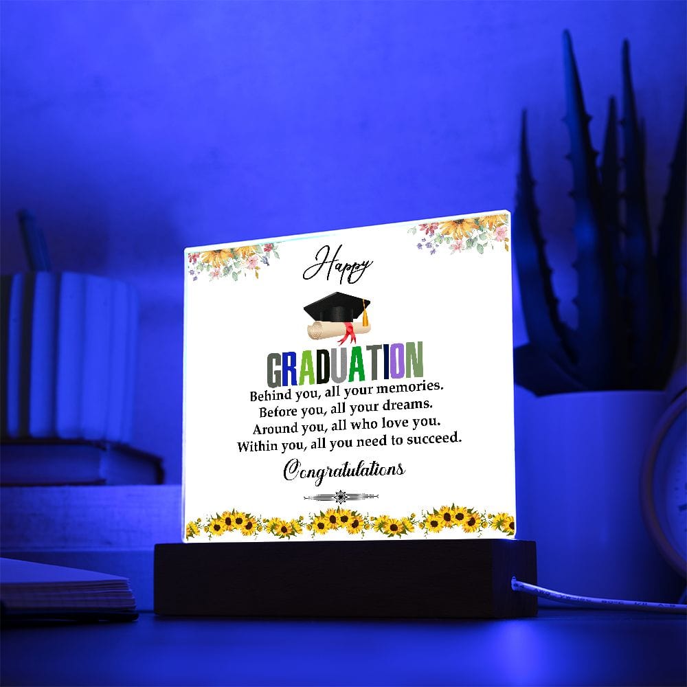 Happy Graduation Gift, Square Acrylic Plaque Best Gift for Graduation