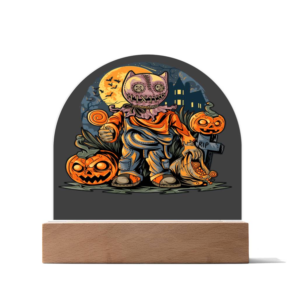 Pumpkin Halloween Domed Acrylic Plaque, Amazing Gift For Halloween