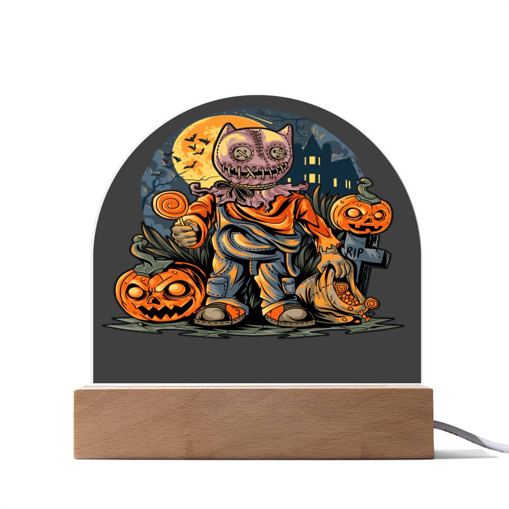 Pumpkin Halloween Domed Acrylic Plaque, Amazing Gift For Halloween