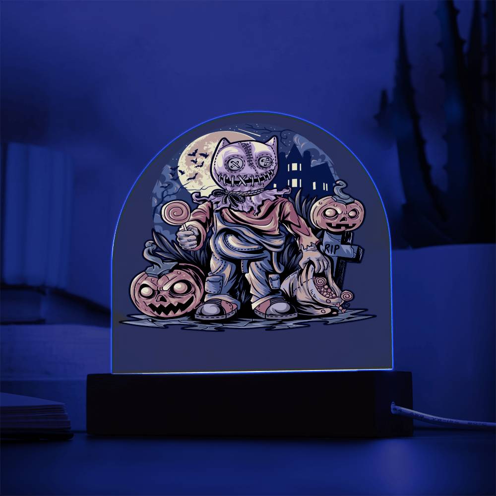 Pumpkin Halloween Domed Acrylic Plaque, Amazing Gift For Halloween