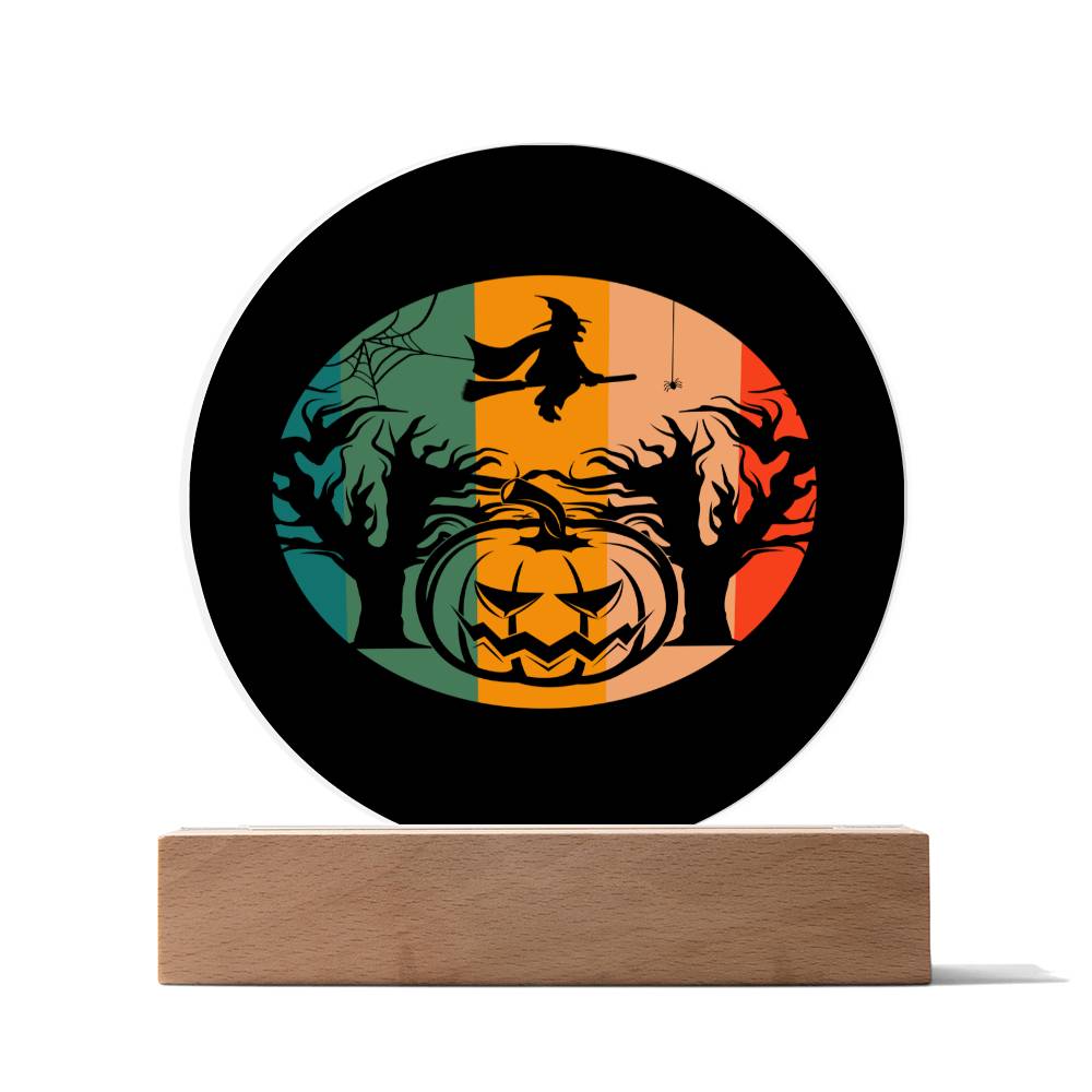 Amazing Pumpkin Gift, Printed Circle Acrylic Plaque Gift For Halloween