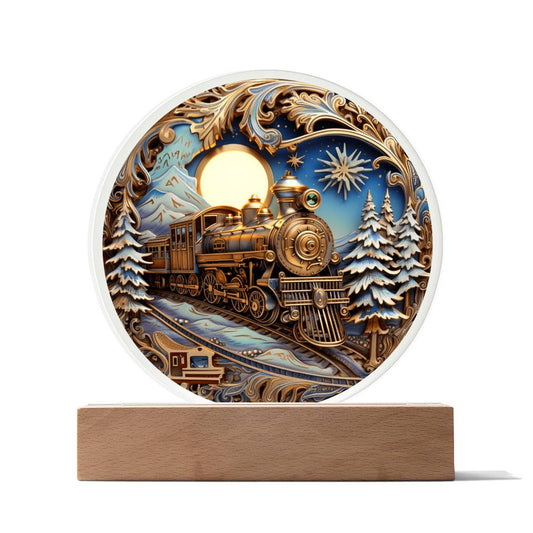 Fairy Tale Train-Acrylic Circle