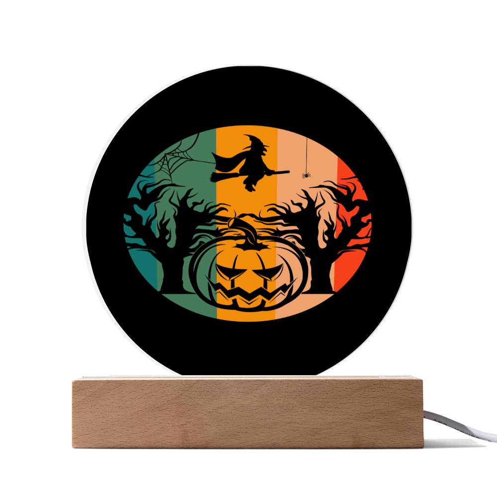 Amazing Pumpkin Gift, Printed Circle Acrylic Plaque Gift For Halloween