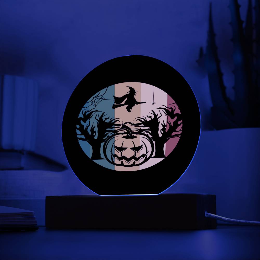 Amazing Pumpkin Gift, Printed Circle Acrylic Plaque Gift For Halloween