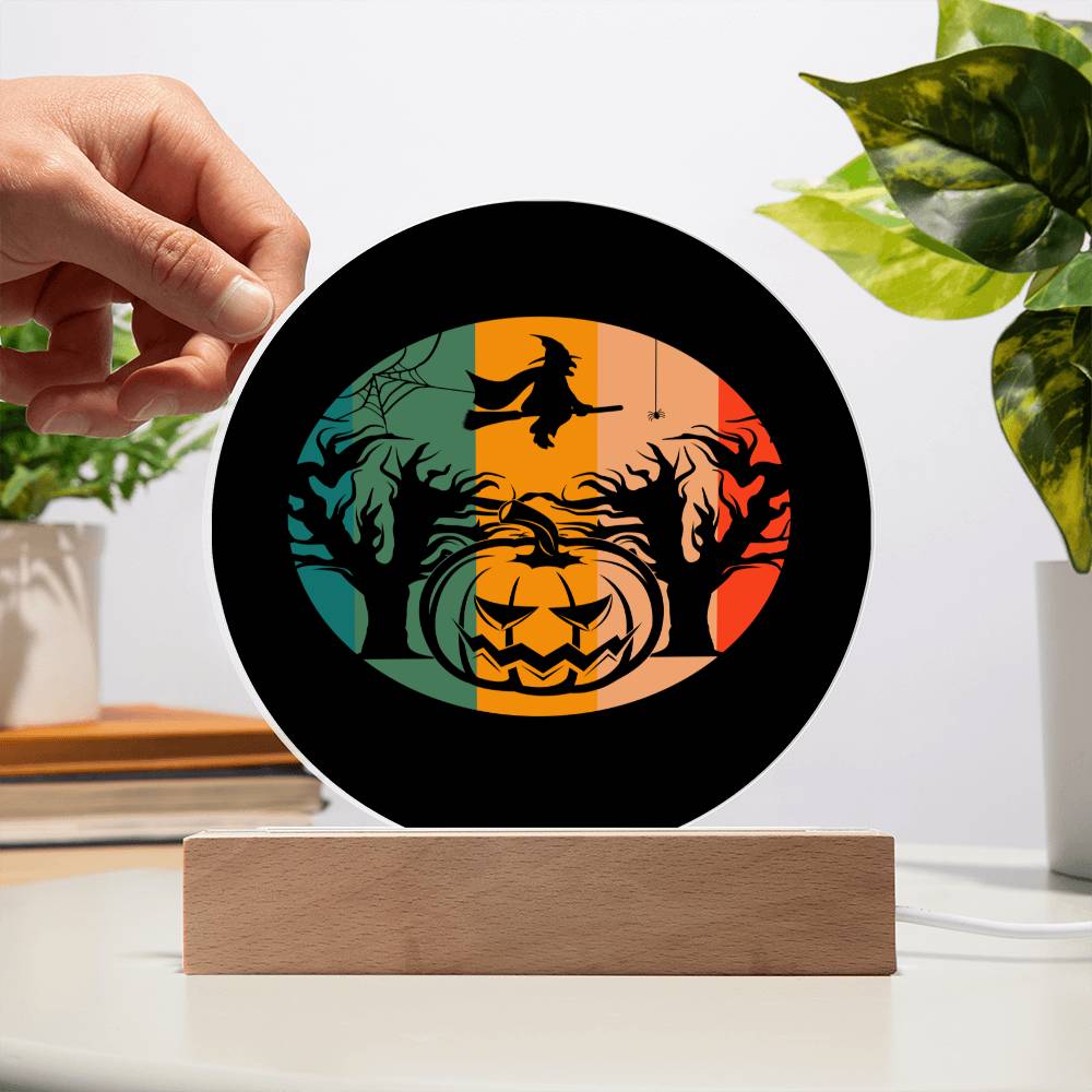 Amazing Pumpkin Gift, Printed Circle Acrylic Plaque Gift For Halloween