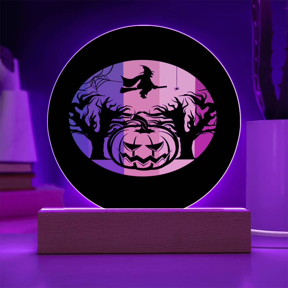 Amazing Pumpkin Gift, Printed Circle Acrylic Plaque Gift For Halloween