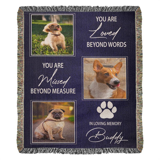 Heirloom Woven Blanket, Best Gift for Dog Lovers, Amazing Gift