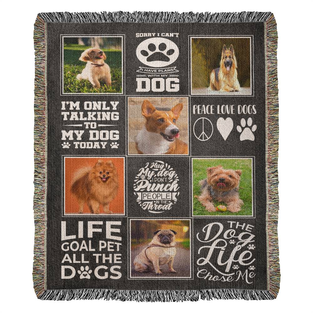 Excellent Blanket, Best Gift for Dog Lover, Heirloom Woven Blanket