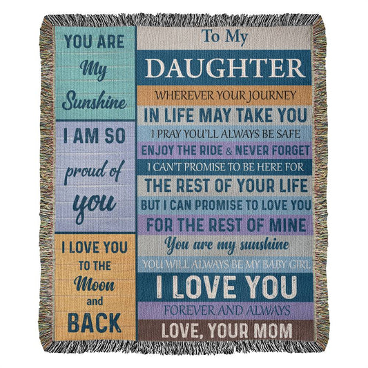 Heirloom Woven Blanket Gift, Amazing Blanket Gift for Daughter, Excellent Gift for Daughter,