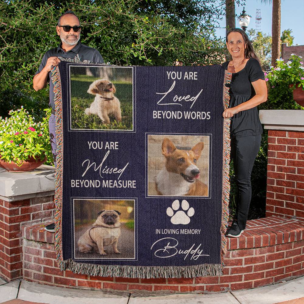 Heirloom Woven Blanket, Best Gift for Dog Lovers, Amazing Gift