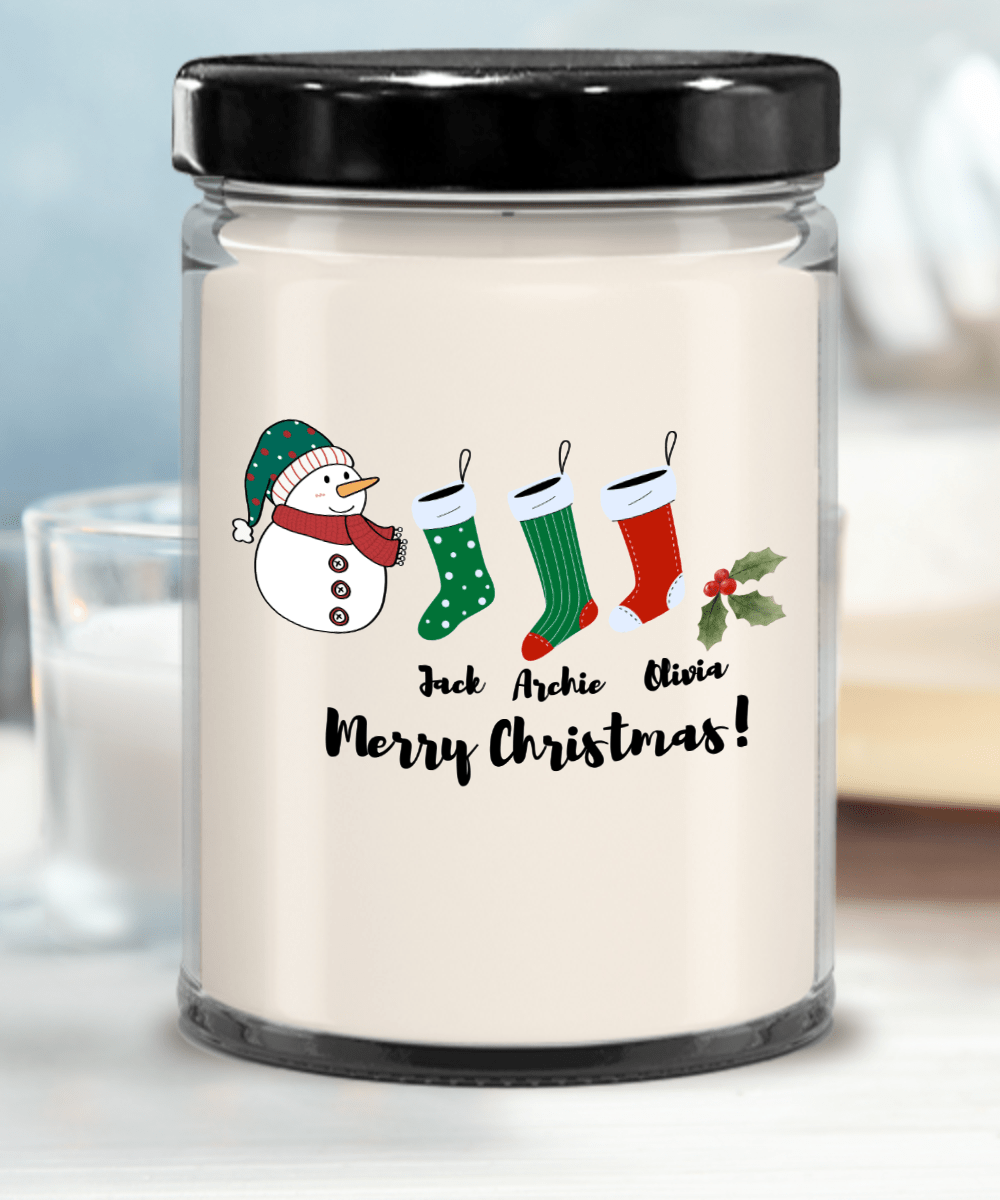 Personalized Children Names Candle-16 Oz Vanilla Soy Candle